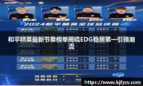 和平精英最新节奏榜单揭晓EDG稳居第一引领潮流
