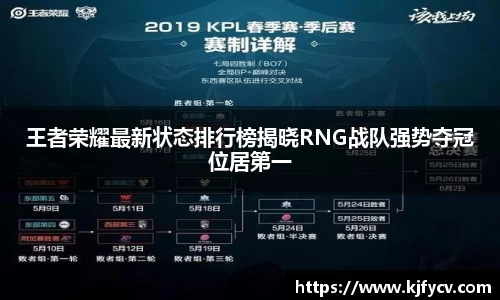 王者荣耀最新状态排行榜揭晓RNG战队强势夺冠位居第一